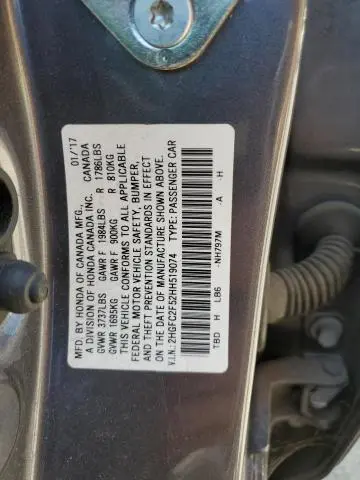 2017 HONDA CIVIC LX  