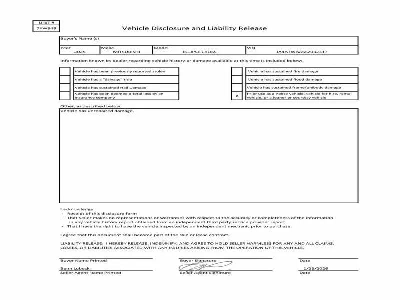 2025 MITSUBISHI ECLIPSE CROSS SE  