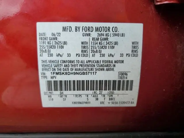 2022 FORD EXPLORER XLT  