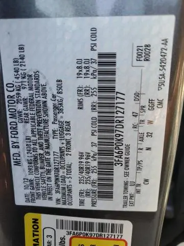 2013 FORD FUSION TITANIUM  