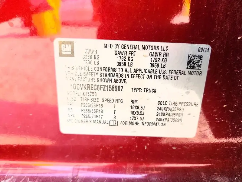 2015 CHEVROLET SILVERADO K1500 LT  