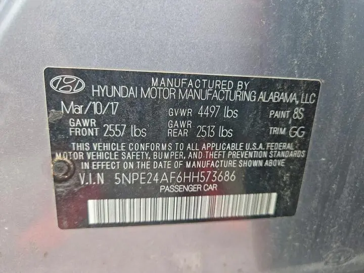 2017 HYUNDAI SONATA BASE  