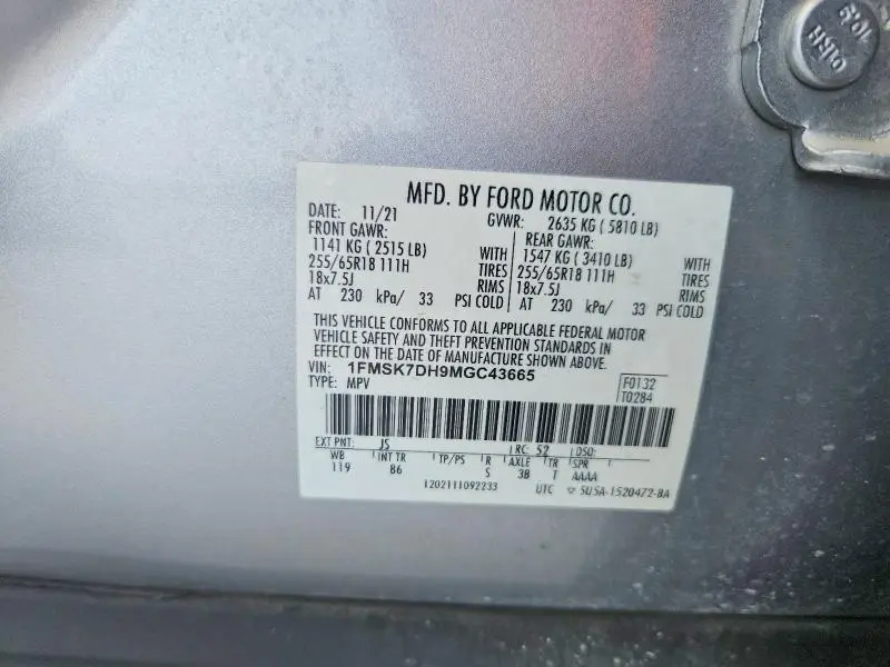2021 FORD EXPLORER XLT  