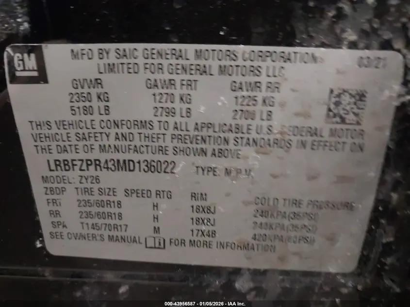 2021 BUICK ENVISION AWD ESSENCE