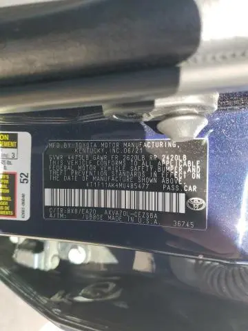 2021 TOYOTA CAMRY SE  