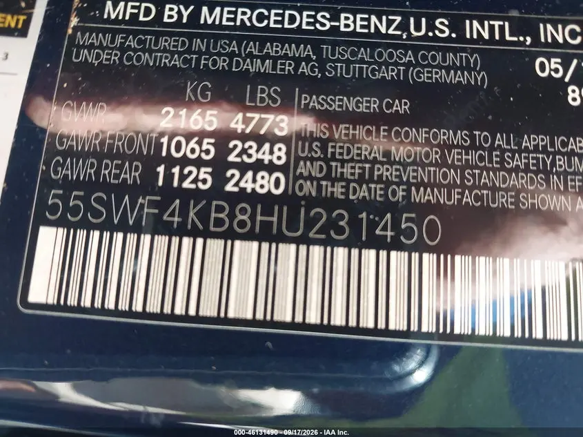 2017 MERCEDES-BENZ C 300 4MATIC