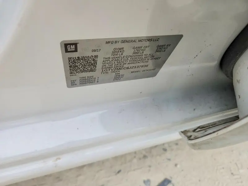 2018 GMC SIERRA K1500 SLE  
