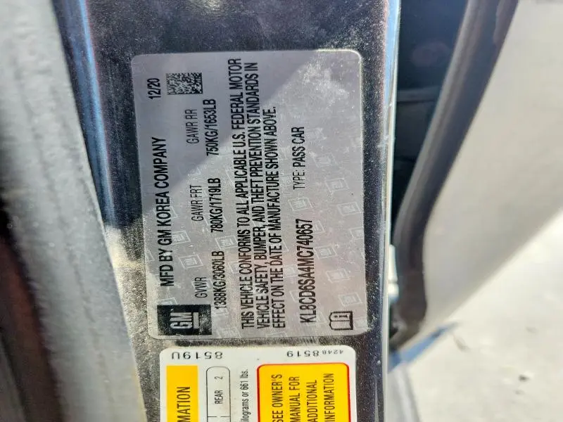 2021 CHEVROLET SPARK 1LT  