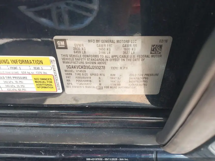 2016 BUICK ENCLAVE PREMIUM