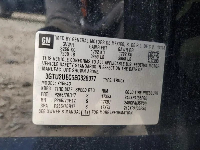 2014 GMC SIERRA K1500 SLE  