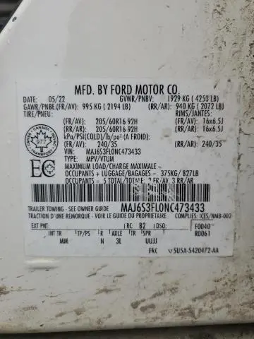 2022 FORD ECOSPORT S  