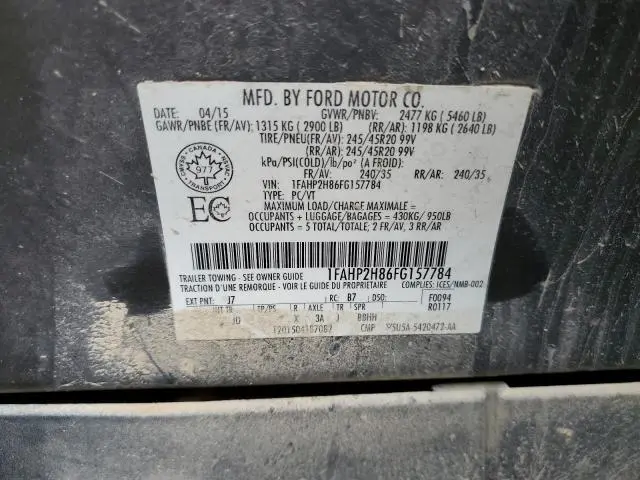 2015 FORD TAURUS SEL  