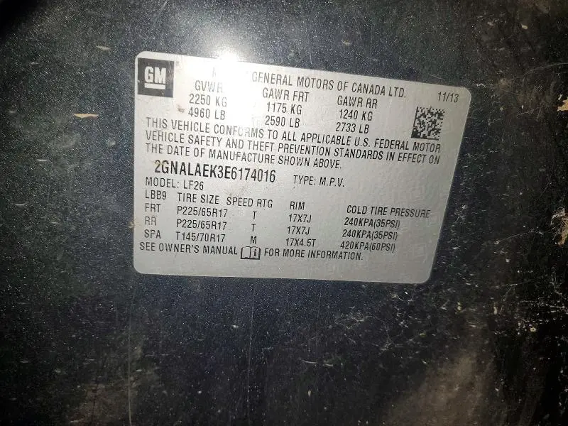 2014 CHEVROLET EQUINOX LS  