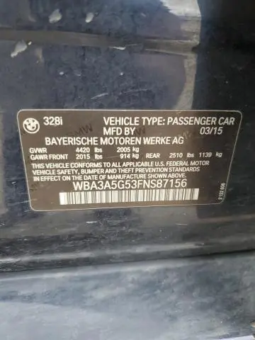 2015 BMW 328 I