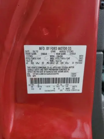 2010 FORD ESCAPE LIMITED  