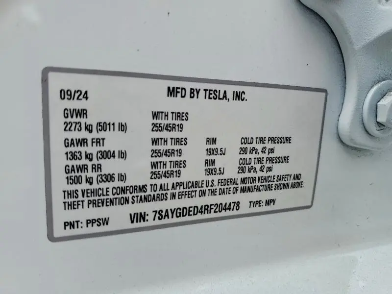 2024 TESLA MODEL Y   