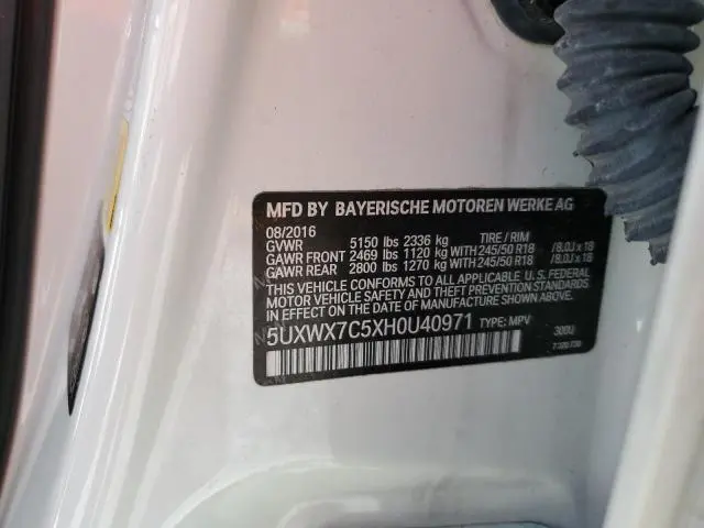 2017 BMW X3 XDRIVE35I  