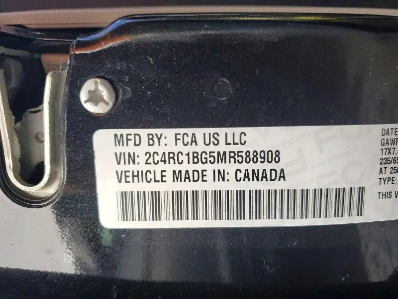 2021 CHRYSLER PACIFICA TOURING L  