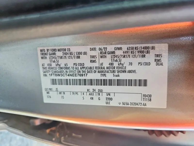 2022 FORD F350 SUPER DUTY  
