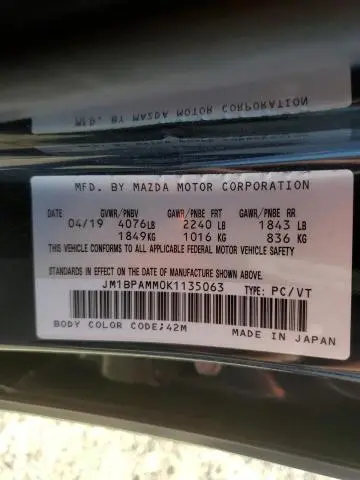 2019 MAZDA 3 PREFERRED  