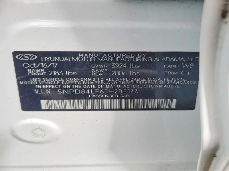 2018 HYUNDAI ELANTRA SEL  
