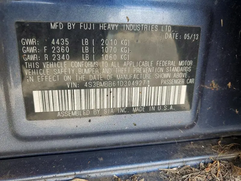 2013 SUBARU LEGACY 2.5I PREMIUM  