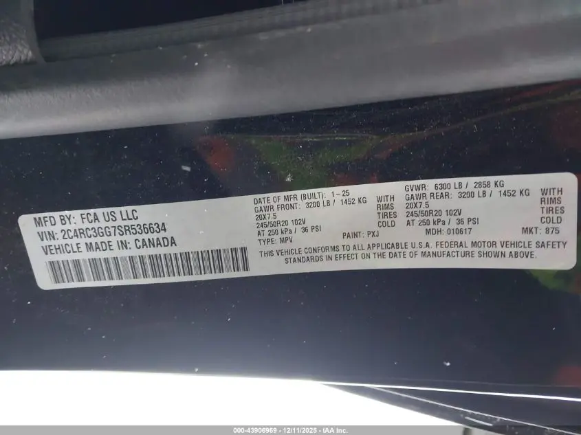 2025 CHRYSLER PACIFICA LIMITED AWD