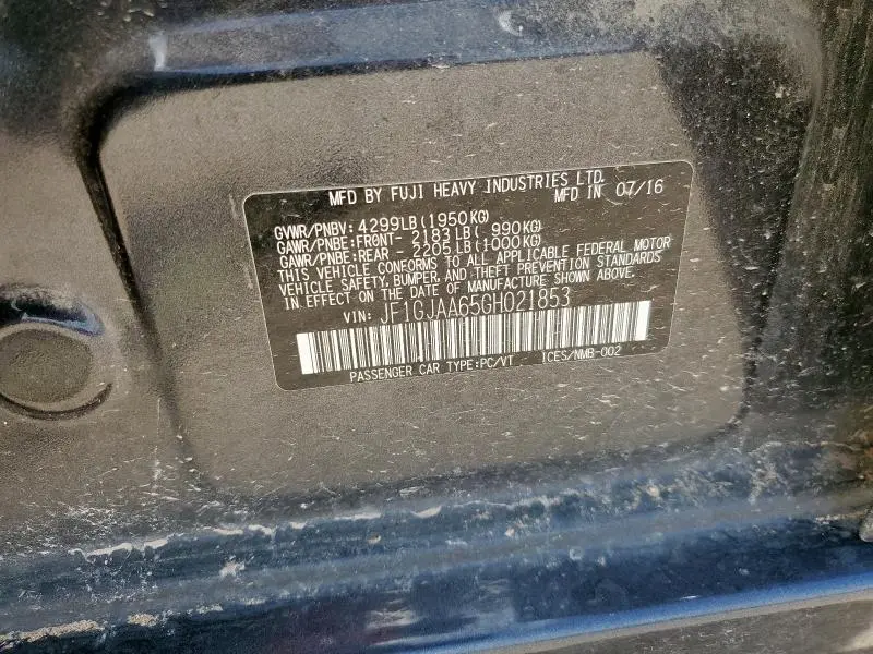 2016 SUBARU IMPREZA   