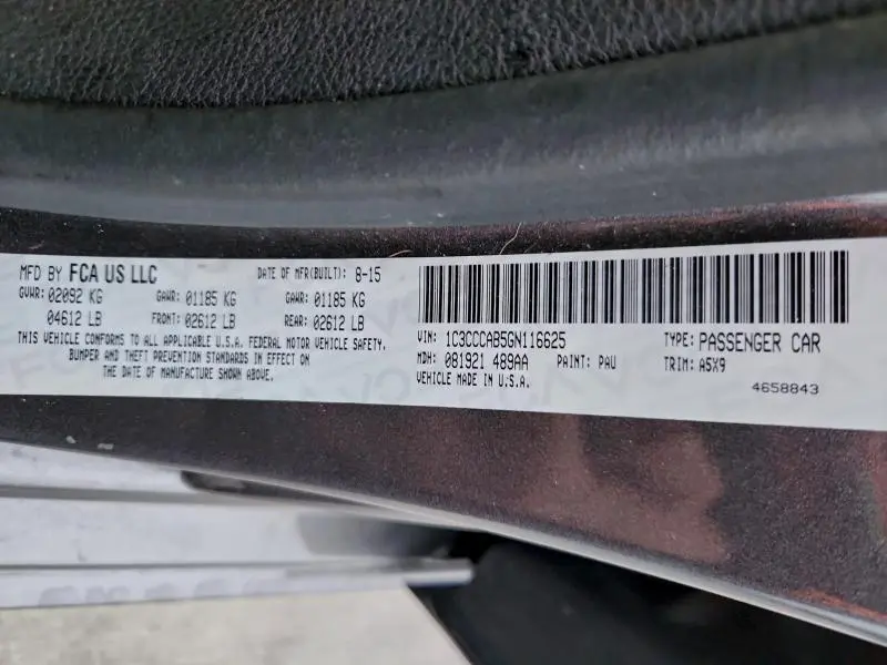 2016 CHRYSLER 200 LIMITED  