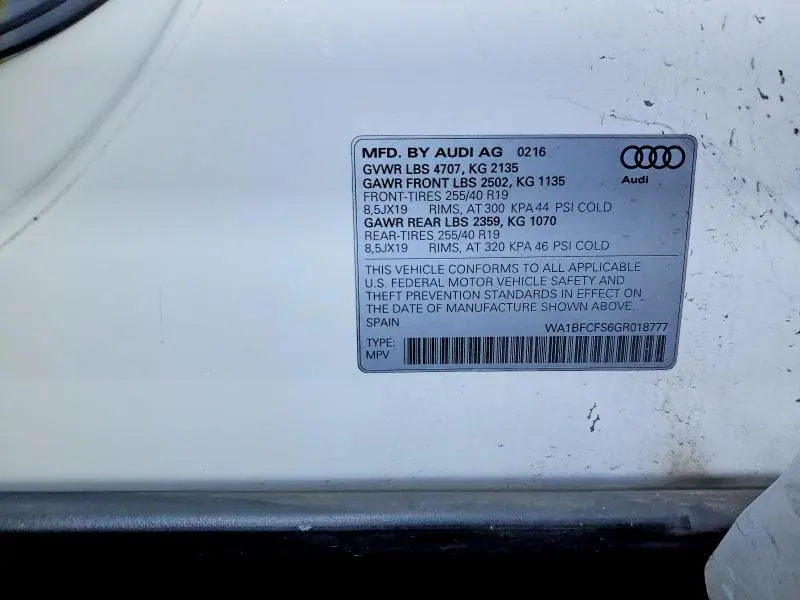 2016 AUDI Q3 PREMIUM PLUS  