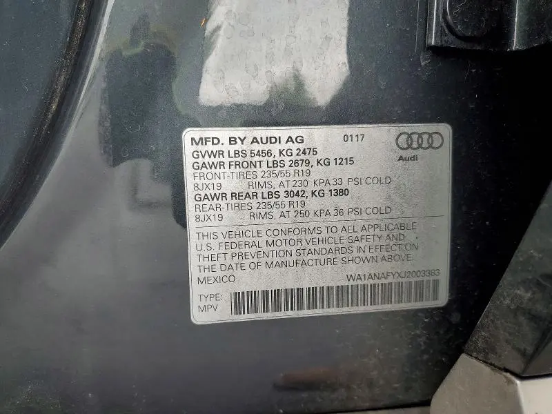 2018 AUDI Q5 PREMIUM  