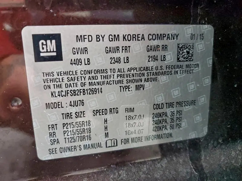 2015 BUICK ENCORE CONVENIENCE  