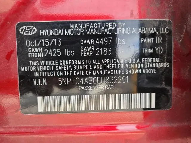 2014 HYUNDAI SONATA SE  