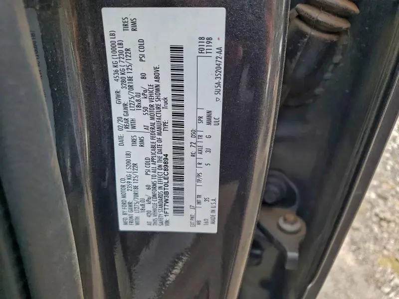 2020 FORD F350 SUPER DUTY  