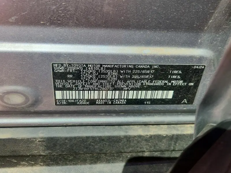2024 TOYOTA RAV4 XLE  