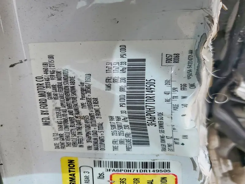 2013 FORD FUSION SE  