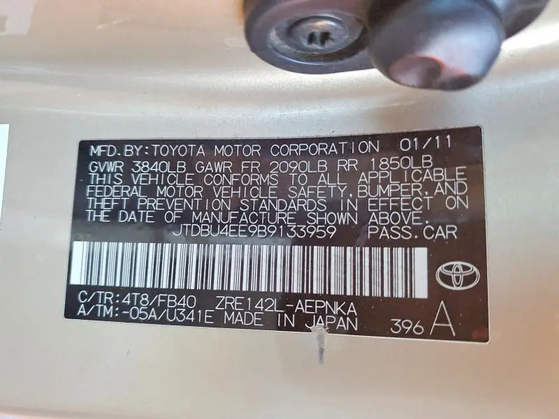 2011 TOYOTA COROLLA LE  