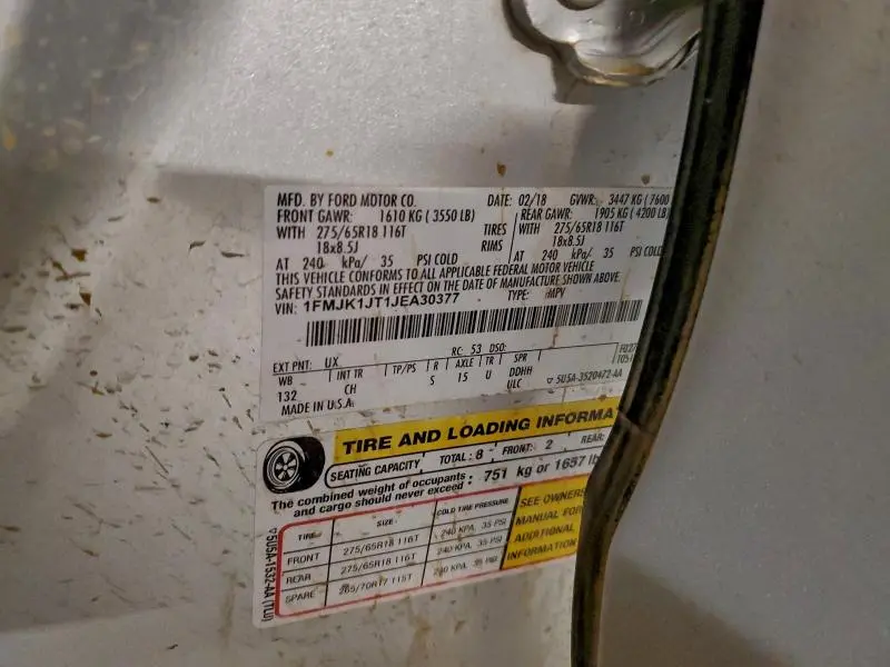 2018 FORD EXPEDITION MAX XLT  