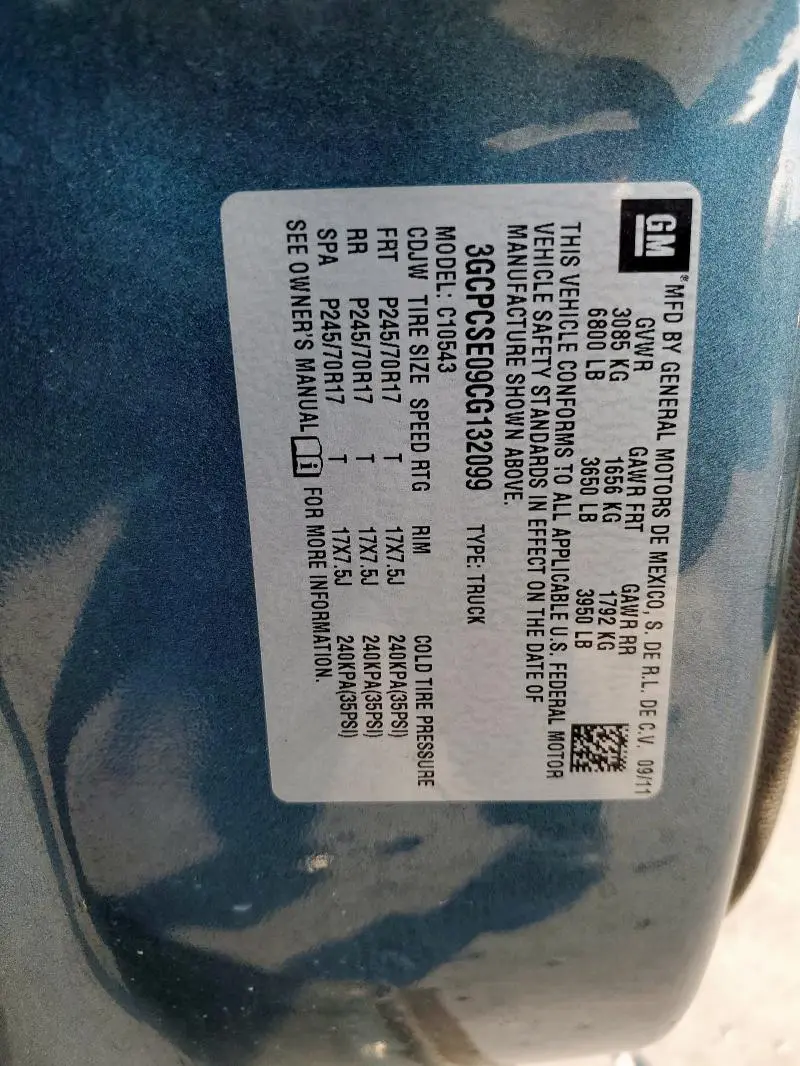 2012 CHEVROLET SILVERADO C1500 LT  