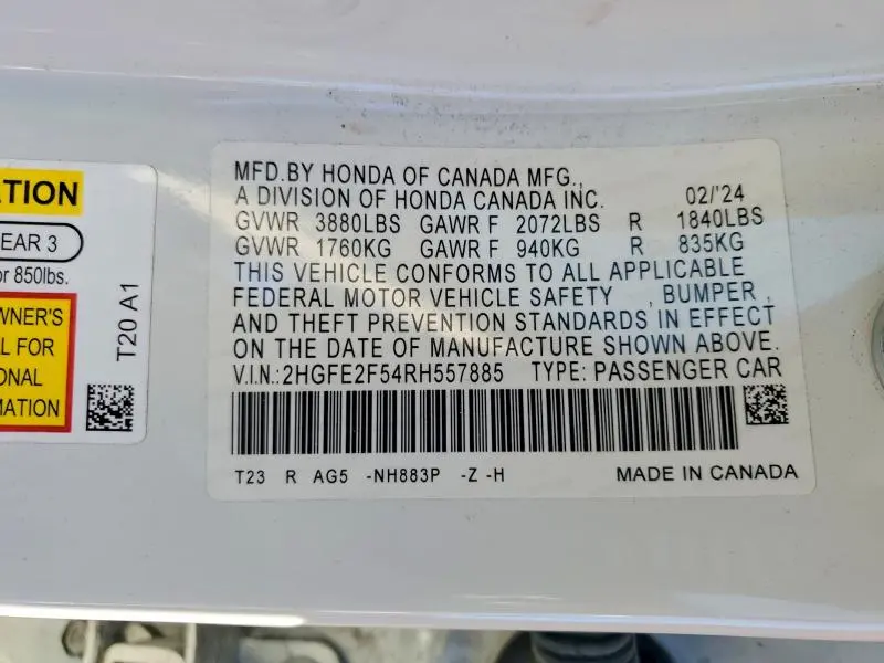 2024 HONDA CIVIC SPORT  