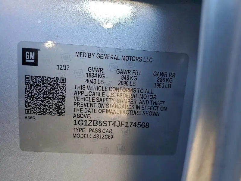 2018 CHEVROLET MALIBU LS  