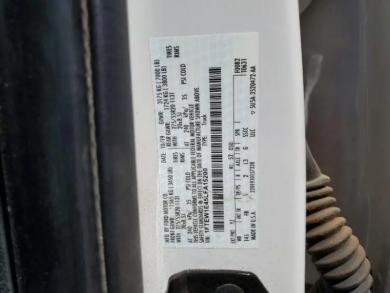 2020 FORD F150 SUPERCREW  