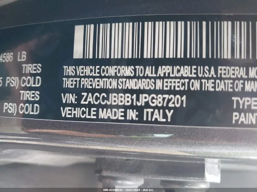 2018 JEEP RENEGADE LATITUDE 4X4