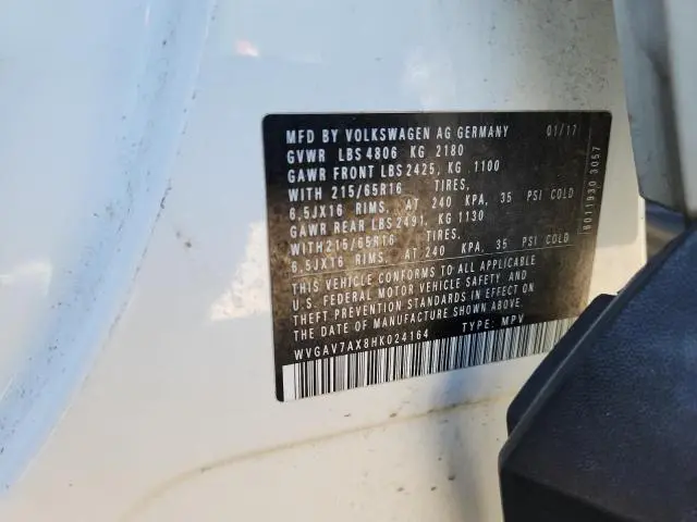 2017 VOLKSWAGEN TIGUAN S  