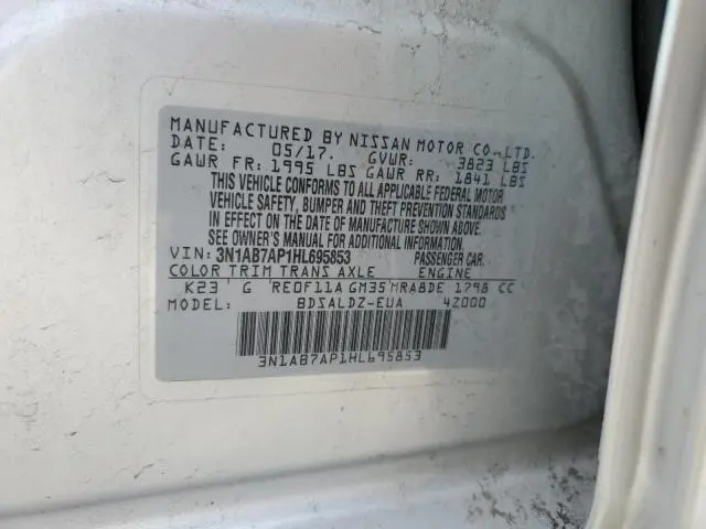 2017 NISSAN SENTRA S