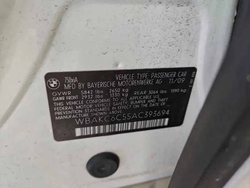 2010 BMW 750 I XDRIVE  