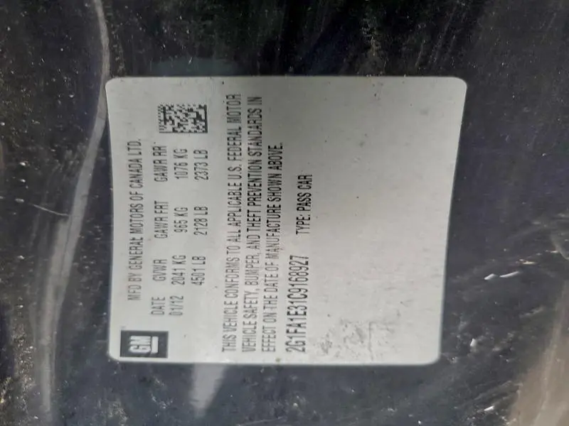 2012 CHEVROLET CAMARO LS  