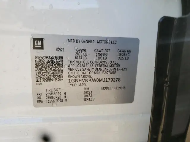 2021 CHEVROLET TRAVERSE PREMIER  