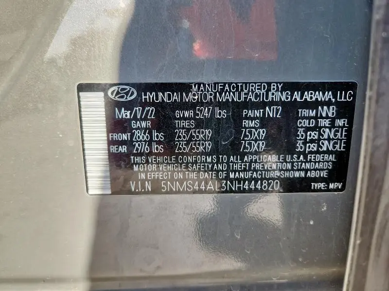 2022 HYUNDAI SANTA FE LIMITED  