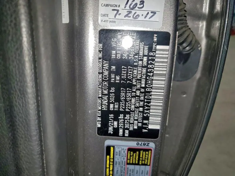 2017 HYUNDAI SANTA FE SPORT   